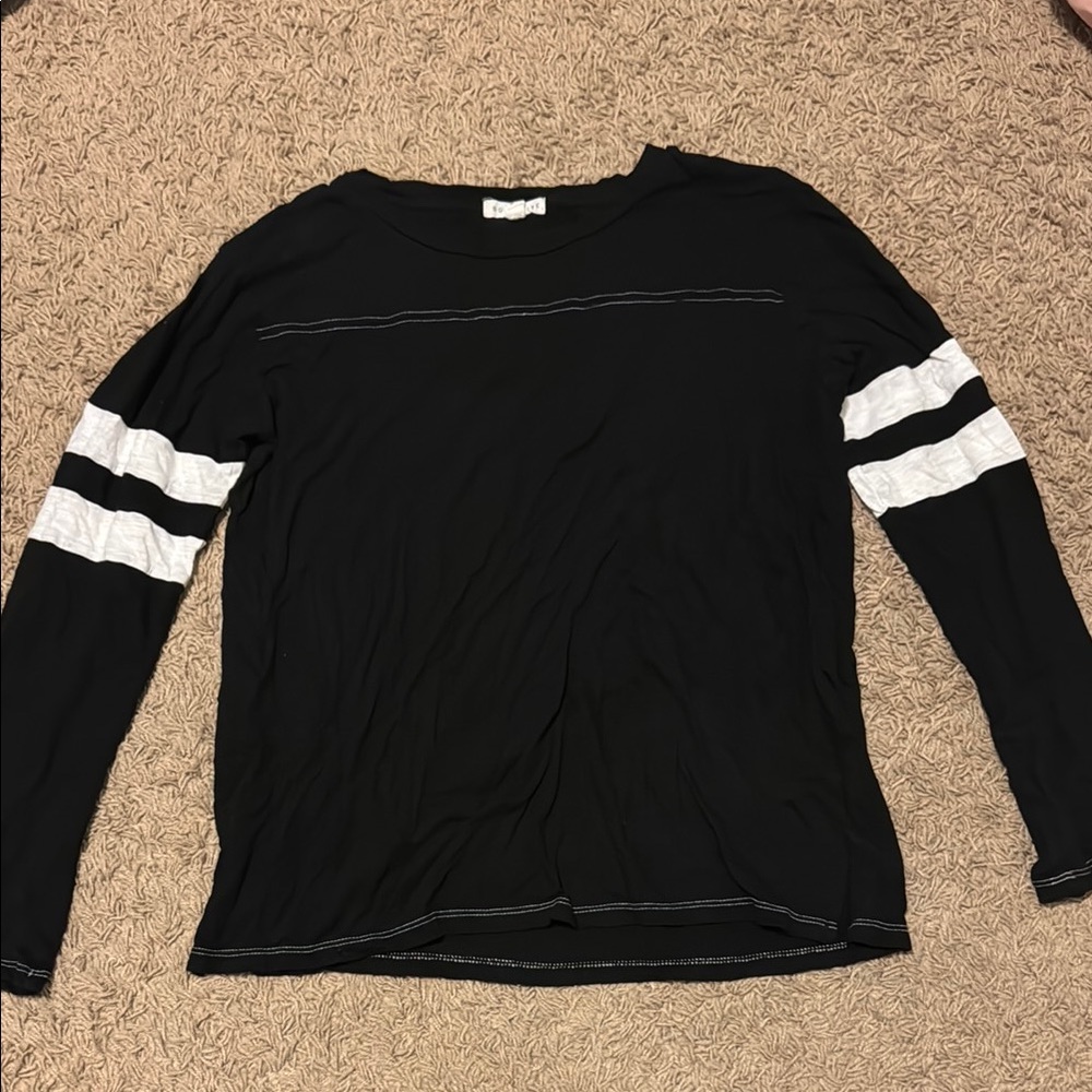 Socialite Black and White Long Sleeve Tee